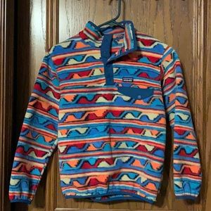 Patagonia multi color boys youth fleece size 10 M